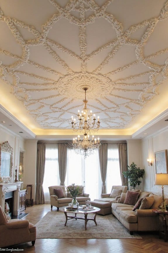 15 Beautiful Gypsum False Ceiling Designs to Elevate Your Space 3 luxurious textured ceiling design