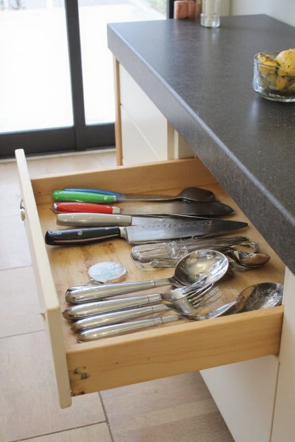 17 Aesthetic Kitchen Drawer Organization Ideas You Need to Try 5 magnetic knife storage solution