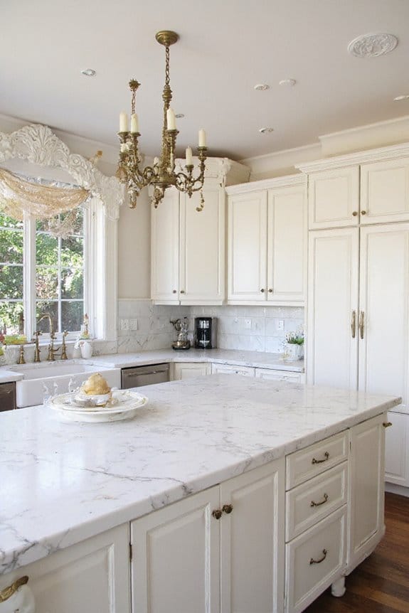 16 Modern Victorian Kitchen Ideas That Blend Old With New 4 marble elegance with vintage fixtures