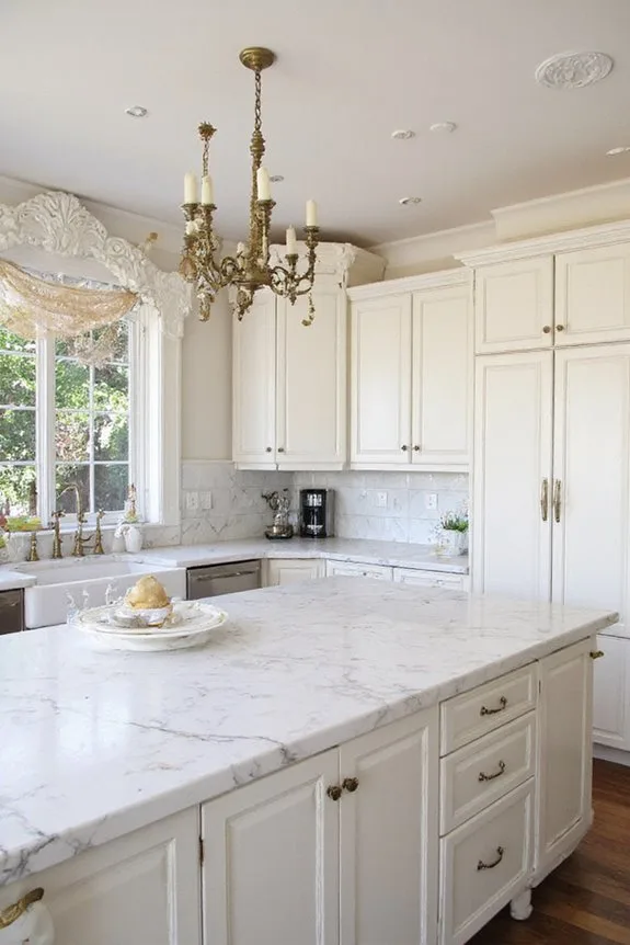 16 Modern Victorian Kitchen Ideas That Blend Old With New 4 marble elegance with vintage fixtures