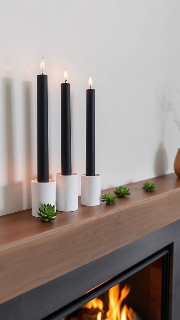 15 Stunning Above Fireplace Decor Ideas That Pop 9 minimalist candle arrangement tips