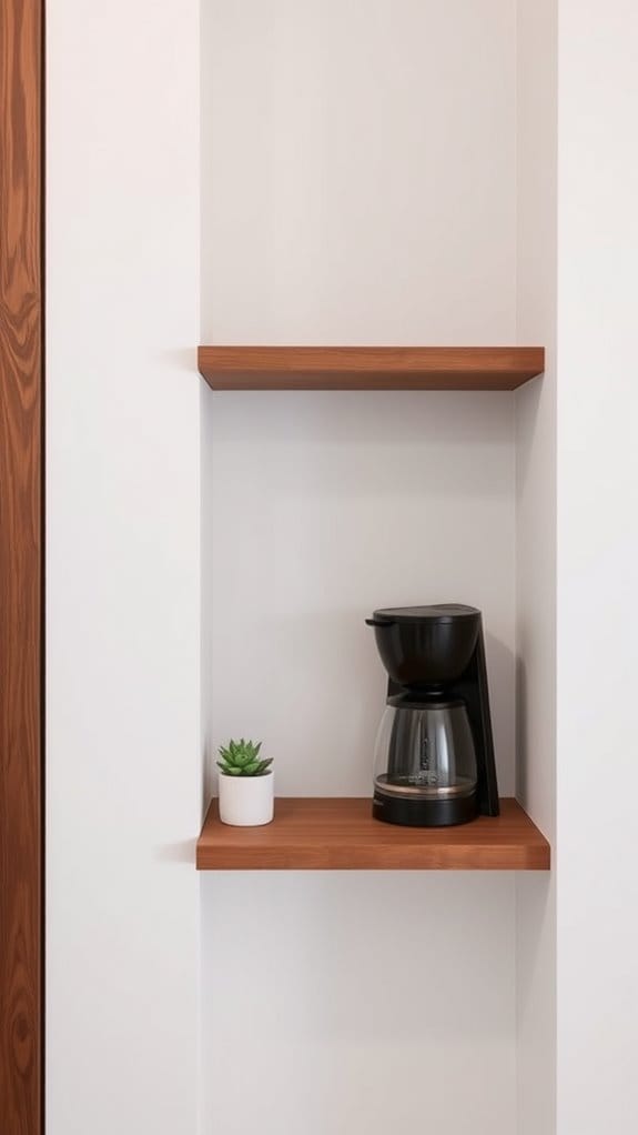 19 Brilliant DIY Coffee Bar Ideas That Will Transform Your Home 6 minimalist wall mounted coffee station