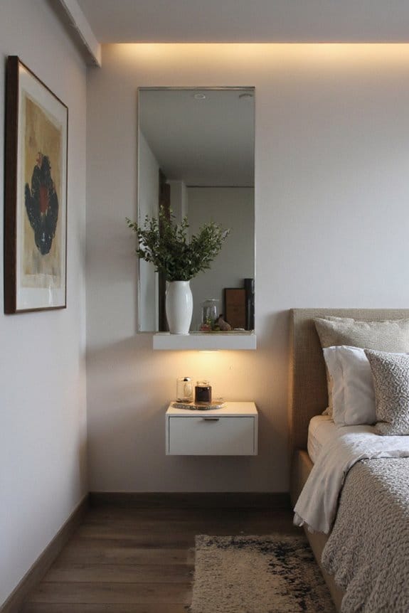 23 Small Bedroom Makeover Ideas With a Big Style Impact 10 modern space saving bedside storage