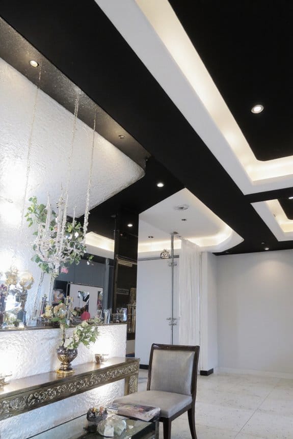 21 Timeless Luxury Ceiling Ideas That Add Instant Character 17 monochrome contrast creates elegance
