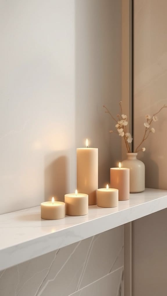 22 Neutral Bathroom Decor Ideas You’ll Want to Copy ASAP 21 neutral candle ambiance enhancement