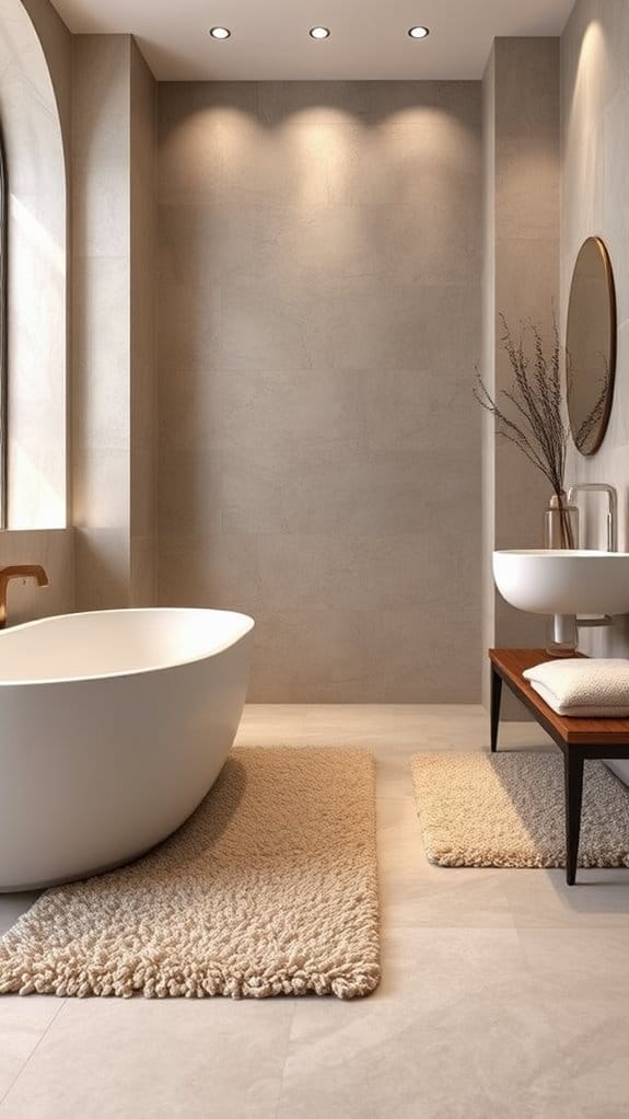 22 Neutral Bathroom Decor Ideas You’ll Want to Copy ASAP 13 neutral textured bathroom decor