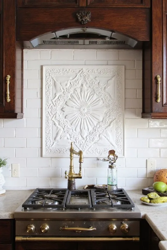 16 Modern Victorian Kitchen Ideas That Blend Old With New 3 ornate victorian tile accents