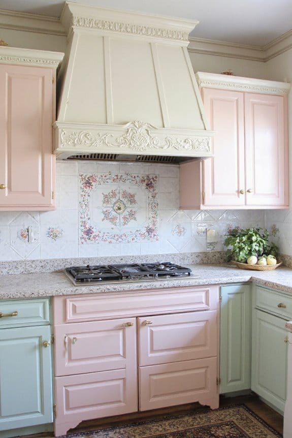16 Modern Victorian Kitchen Ideas That Blend Old With New 13 pastel elegance with intricate details