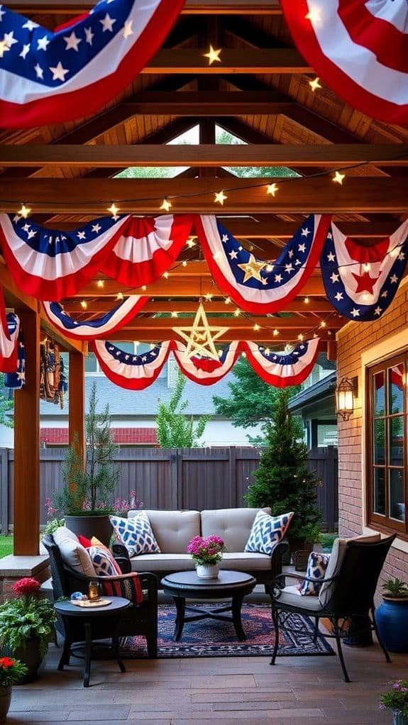 26 Patriotic Patio Decor Ideas Perfect for Memorial Day Through the Fourth of July 12 patriotic banners and props