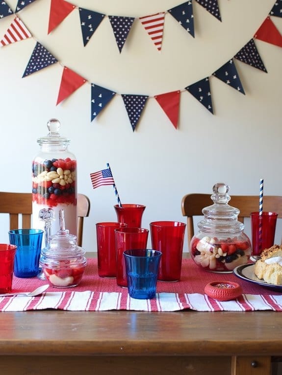 17 Patriotic 4th of July Kitchen Tray Ideas to Style With Ease 9 patriotic beverage display setup