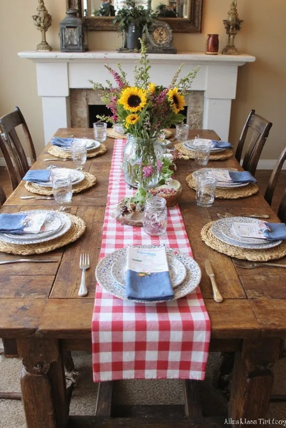 20 Rustic Farmhouse 4th of July Decor Ideas You’ll Adore 8 patriotic checkered tablecloths