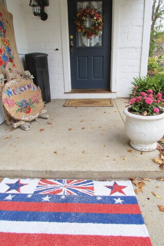 16 Easy Outdoor 4th of July Decor Ideas to Set the Scene 15 patriotic doorway festive decor