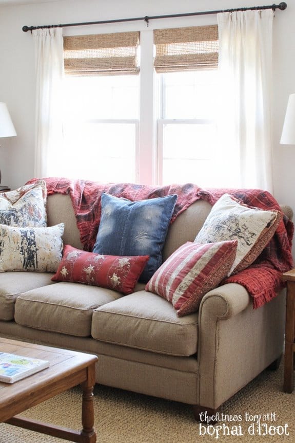 20 Rustic Farmhouse 4th of July Decor Ideas You’ll Adore 12 patriotic farmhouse pillow decor