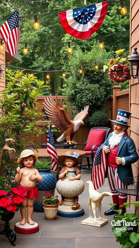 26 Patriotic Patio Decor Ideas Perfect for Memorial Day Through the Fourth of July 26 patriotic figurines enhance decor