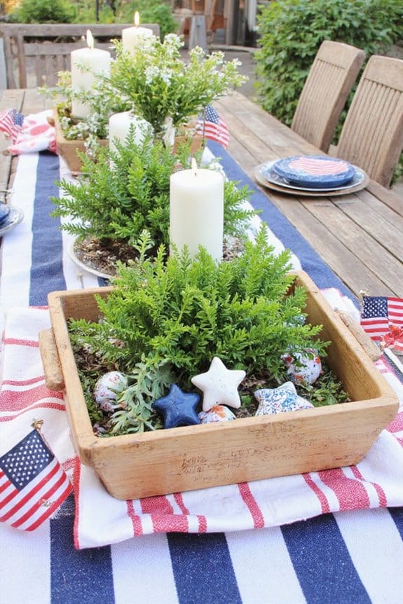 16 Easy Outdoor 4th of July Decor Ideas to Set the Scene 5 patriotic floral centerpiece design