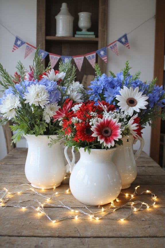 19 Stylish Indoor 4th of July Decor Ideas to Celebrate in Style 8 patriotic floral centerpiece ideas