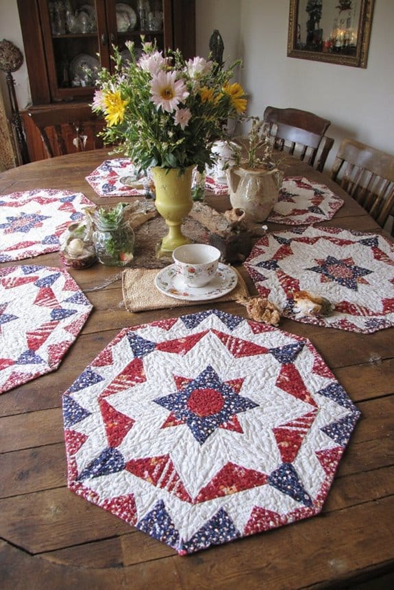 20 Cottagecore 4th of July Decor Ideas for a Whimsical Celebration 4 patriotic handcrafted quilt runners