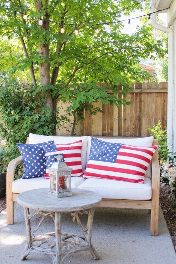 16 Easy Outdoor 4th of July Decor Ideas to Set the Scene 16 patriotic outdoor cushion decor