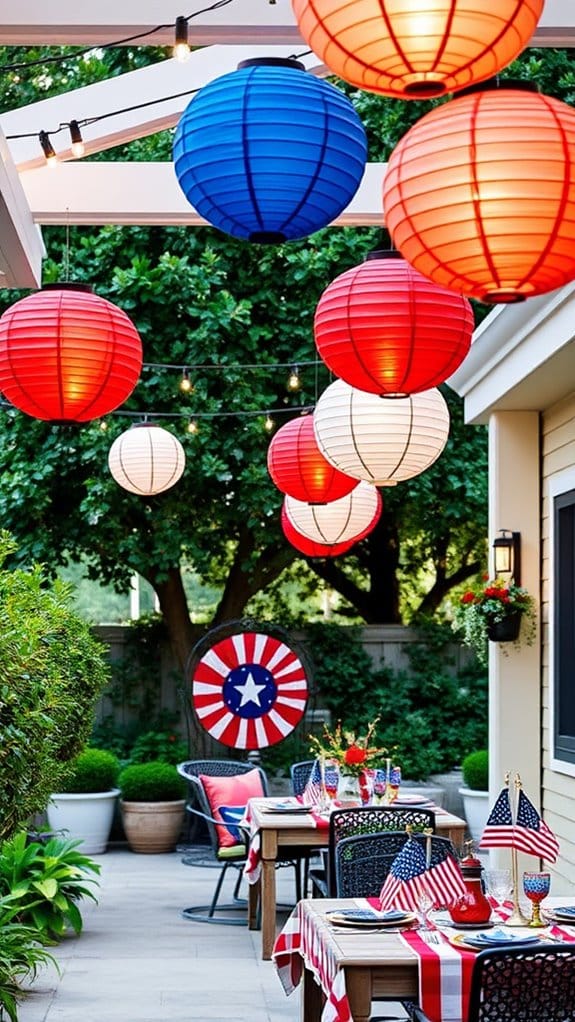 26 Patriotic Patio Decor Ideas Perfect for Memorial Day Through the Fourth of July 23 patriotic outdoor paper lanterns