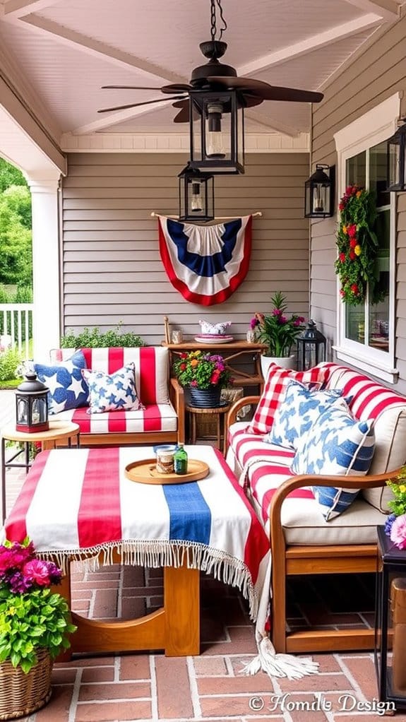 26 Patriotic Patio Decor Ideas Perfect for Memorial Day Through the Fourth of July 20 patriotic outdoor seating accessories