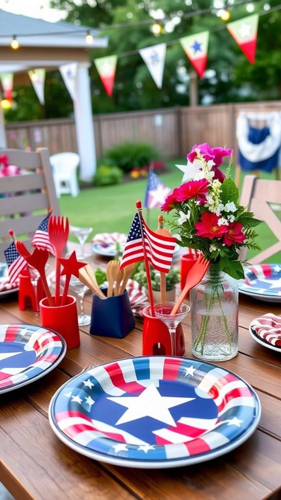 26 Patriotic Patio Decor Ideas Perfect for Memorial Day Through the Fourth of July 10 patriotic outdoor table setting