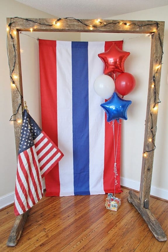 19 Stylish Indoor 4th of July Decor Ideas to Celebrate in Style 18 patriotic photo booth setup