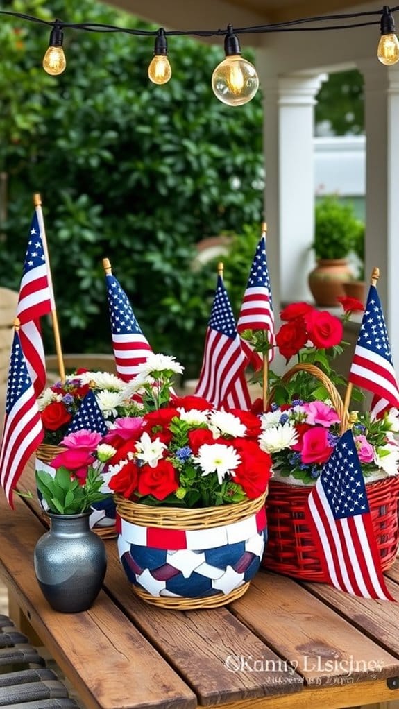 26 Patriotic Patio Decor Ideas Perfect for Memorial Day Through the Fourth of July 14 patriotic picnic basket decor