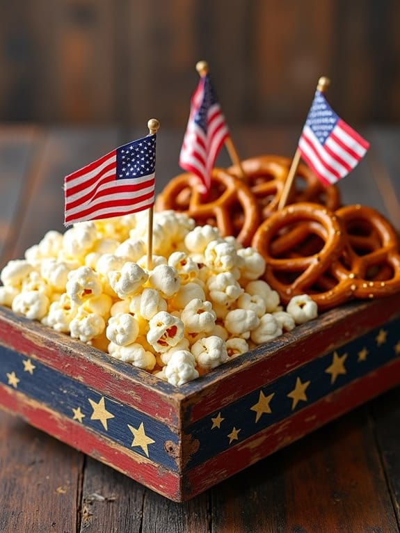 17 Patriotic 4th of July Kitchen Tray Ideas to Style With Ease 4 patriotic snack tray arrangement