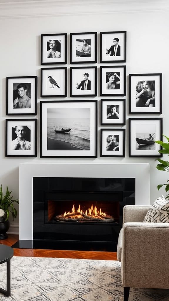 15 Stunning Above Fireplace Decor Ideas That Pop 11 personalized gallery wall arrangement