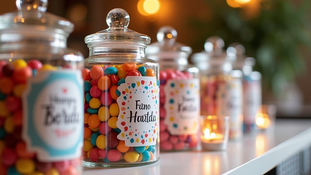 17 Fun & Creative Graduation Candy Buffet Ideas You’ll Be Obsessed With 3 personalized graduation candy jars
