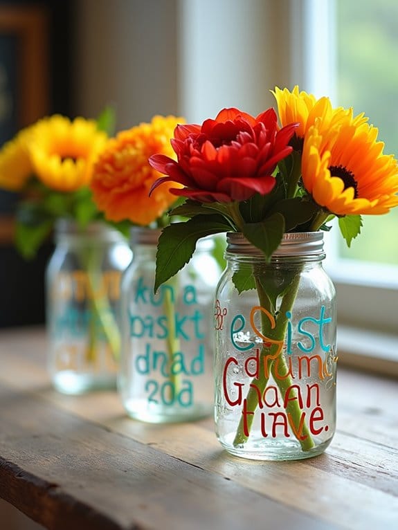 19 Creative Mason Jar Graduation Centerpieces You’ll Want to Recreate 16 personalized graduation mason jars