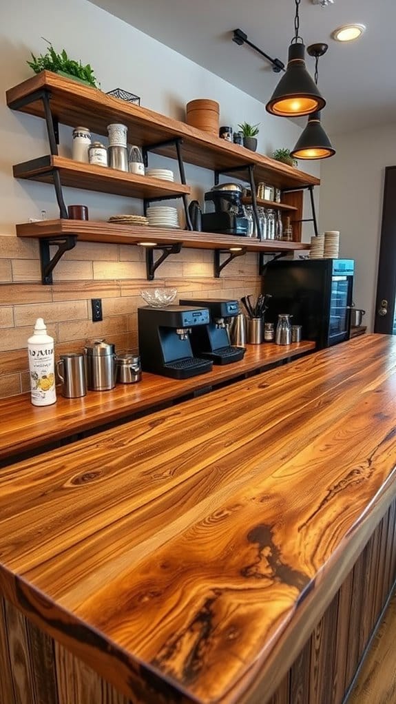 19 Brilliant DIY Coffee Bar Ideas That Will Transform Your Home 12 reclaimed wood countertop craftsmanship