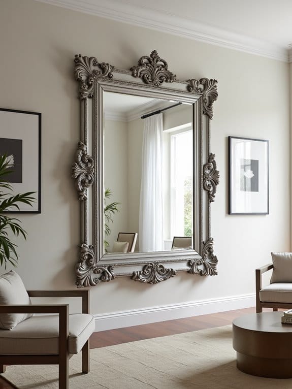 18 Eye-Catching Wall Decor Ideas to Style Above Your Couch 8 reflect enlarge elegance light