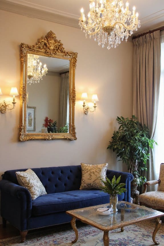18 Luxurious Living Room Ideas With Sophisticated Style Details 16 reflect light amplify space