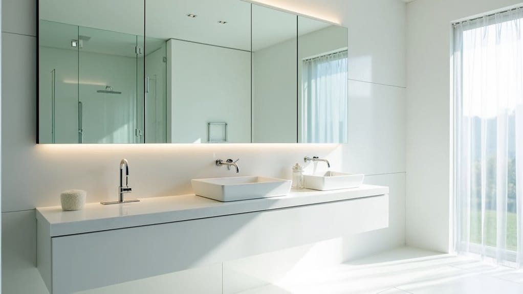 20 Stunning Bathroom Paint Colors and Wall Ideas You'll Love 17 reflective spacious luminous design