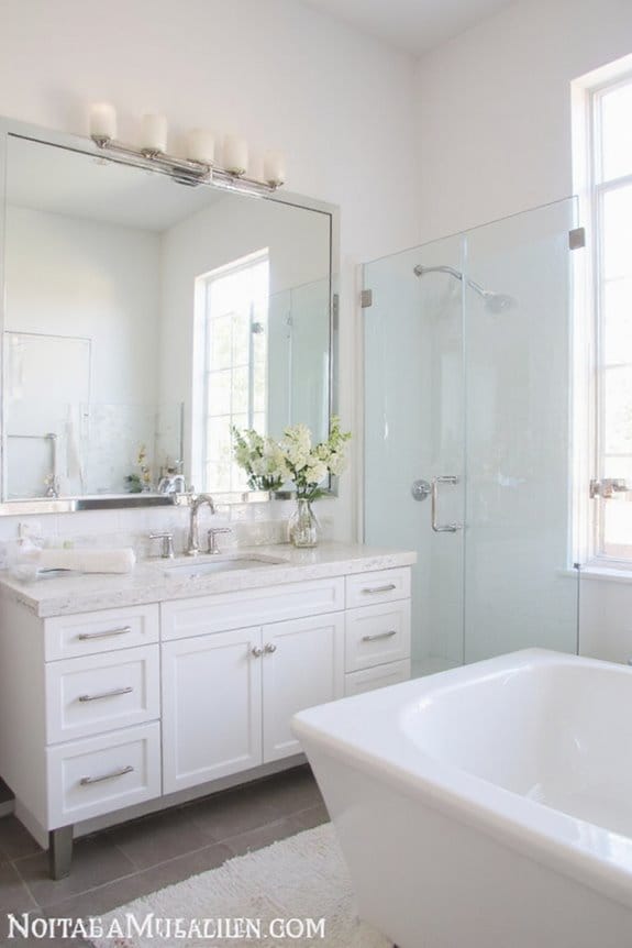 18 Inspiring Bathroom Remodel Ideas That Redefine Possibility 16 reflective surfaces enhance brightness