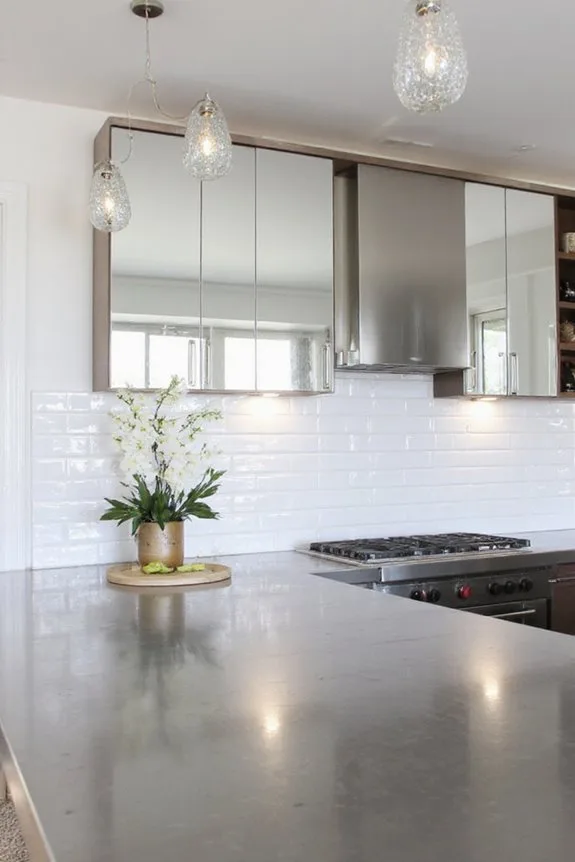 20 Small Kitchen Ideas That Deliver Big Style 11 reflective surfaces enhance spaciousness