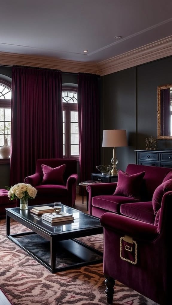 22 Dark and Moody Living Room Ideas You’ll Fall in Love With 13 rich jewel tone accents