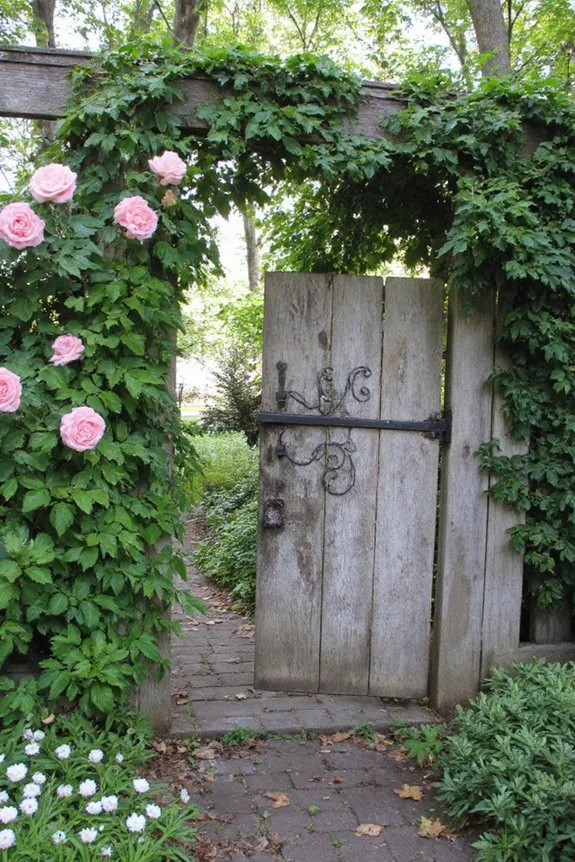 15 Enchanting Cottage Garden Ideas for a Dreamy Backyard Retreat 11 rustic charm with wrought iron