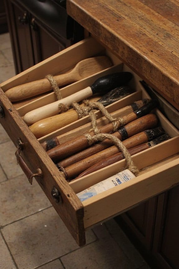 17 Aesthetic Kitchen Drawer Organization Ideas You Need to Try 16 rustic durable handcrafted handles
