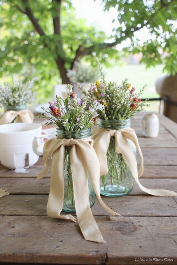20 Cottagecore 4th of July Decor Ideas for a Whimsical Celebration 20 rustic floral ribbon accents
