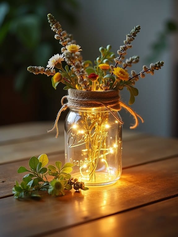 19 Creative Mason Jar Graduation Centerpieces You’ll Want to Recreate 8 rustic glowing fairy jars