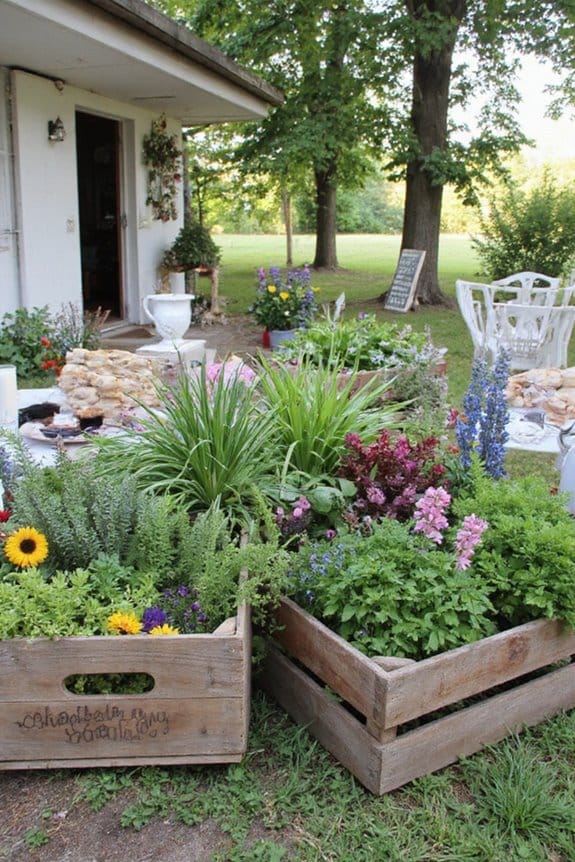 20 Cottagecore 4th of July Decor Ideas for a Whimsical Celebration 7 rustic herb and flower display