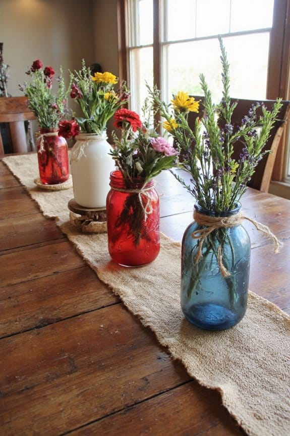 20 Rustic Farmhouse 4th of July Decor Ideas You’ll Adore 2 rustic patriotic mason jar decorations