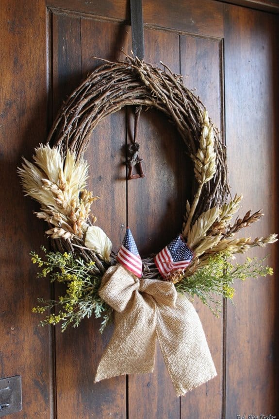 20 Rustic Farmhouse 4th of July Decor Ideas You’ll Adore 5 rustic patriotic natural wreath