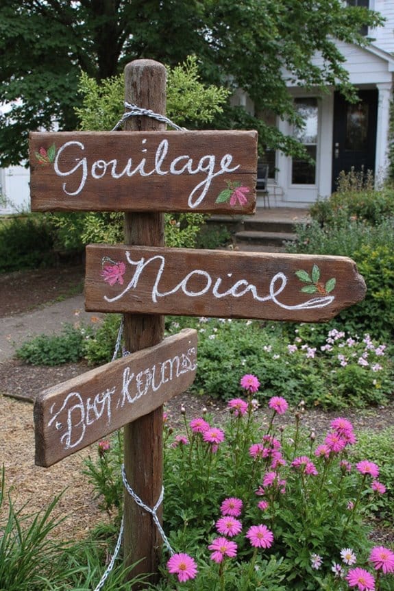20 Cottagecore 4th of July Decor Ideas for a Whimsical Celebration 19 rustic signposts with greetings