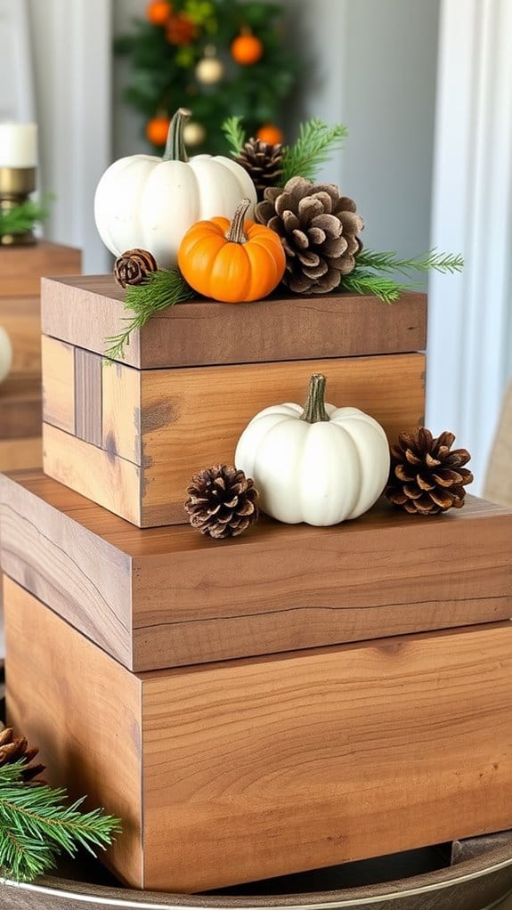 24 Unique Tiered Tray Decor Ideas Anyone Can Recreate 2 rustic wooden decor accents