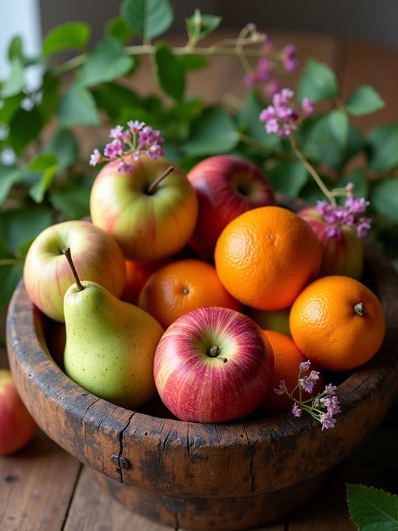 20 Simple Yet Stunning Dough Bowl Centerpiece Ideas to Try 4 seasonal fruit colorful arrangement