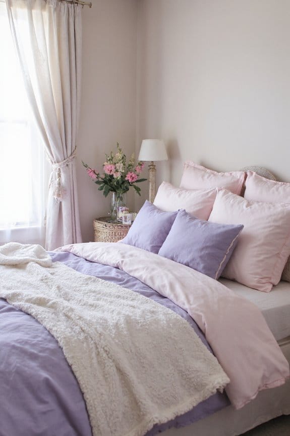 10 Dreamy Bedding Trends to Try This Year 9 serene pastel bedding ambiance