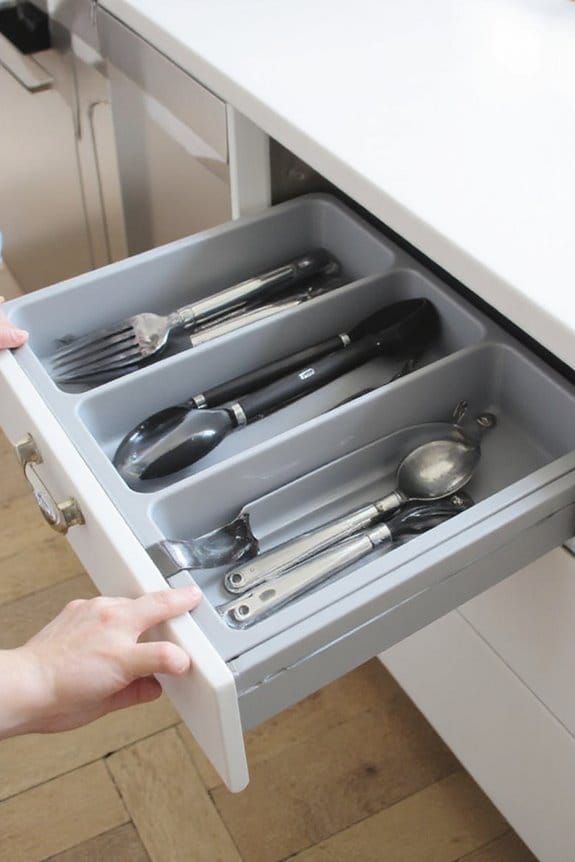 17 Aesthetic Kitchen Drawer Organization Ideas You Need to Try 11 sleek customizable silicone organizers